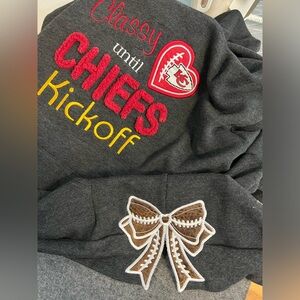 Custom Design Kansas City Chiefs Hoodie with Side Bows